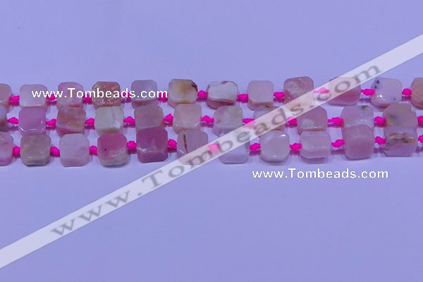 CNG7554 15.5 inches 11*12mm - 12*13mm freeform pink opal beads