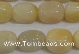 CNG767 15.5 inches 13*18mm nuggets yellow jade beads wholesale