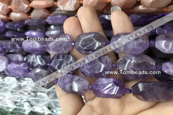 CNG7802 15.5 inches 13*18mm - 18*25mm faceted freeform amethyst beads