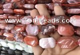 CNG7816 13*18mm - 18*25mm faceted freeform red agate beads