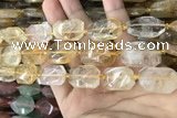 CNG7860 13*18mm - 18*25mm faceted freeform citrine beads