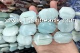 CNG7872 22*30mm - 28*35mm faceted freeform amazonite beads