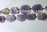 CNG7976 25*30mm - 35*45mm freeform lavender amethyst slab beads