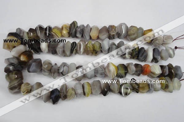 CNG855 15.5 inches 7*13mm – 10*20mm faceted nuggets Botswana agate beads