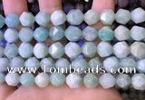 CNG8712 15.5 inches 10mm faceted nuggets amazonite gemstone beads