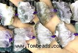 CNG8960 15 inches 22*30mm - 30*40mm freeform druzy amethyst beads