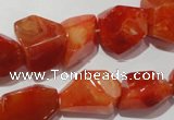 CNG900 15.5 inches 12*18mm – 18*24mm faceted nuggets red agate beads