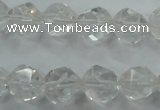 CNG913 15 inches 12mm faceted nuggets white crystal beads
