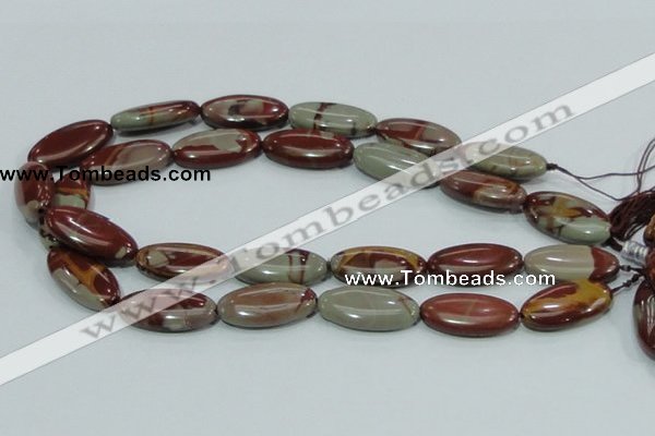 CNJ06 15.5 inches 15*30mm oval natural noreena jasper beads