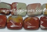 CNJ16 15.5 inches 20*20mm faceted square natural noreena jasper beads