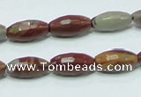 CNJ27 15.5 inches 8*16mm faceted rice natural noreena jasper beads