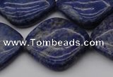 CNL1137 15.5 inches 25*25mm diamond lapis lazuli gemstone beads