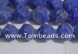 CNL1666 15.5 inches 8mm faceted nuggets matte lapis lazuli beads