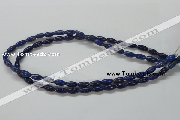 CNL235 15.5 inches 6*12mm rice natural lapis lazuli beads wholesale