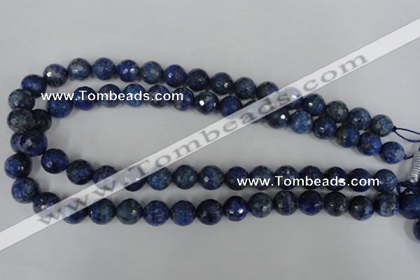 CNL416 15.5 inches 12mm faceted round natural lapis lazuli gemstone beads