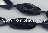 CNL442 15.5 inches 13*30mm faceted nuggets natural lapis lazuli beads