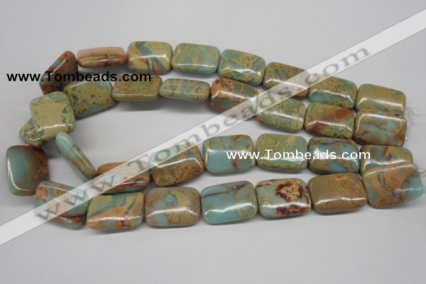 CNS149 15.5 inches 18*25mm rectangle natural serpentine jasper beads