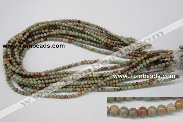 CNS60 15.5 inches 4mm round natural serpentine jasper beads