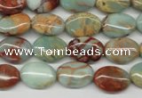 CNS90 15.5 inches 10*14mm oval natural serpentine jasper beads
