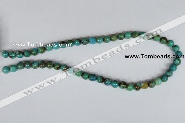 CNT04 16 inches natural turquoise 8mm round beads wholesale