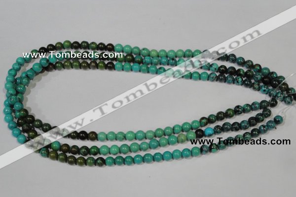 CNT208 15.5 inches 6mm round natural turquoise beads wholesale