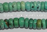 CNT223 15.5 inches 5*11mm rondelle natural turquoise beads wholesale