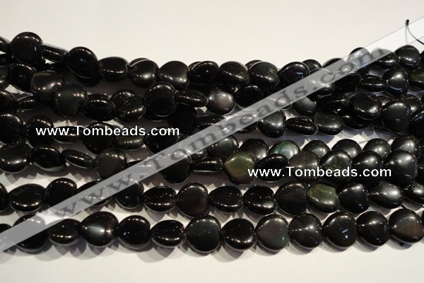 COB468 15.5 inches 12*12mm heart black obsidian beads wholesale