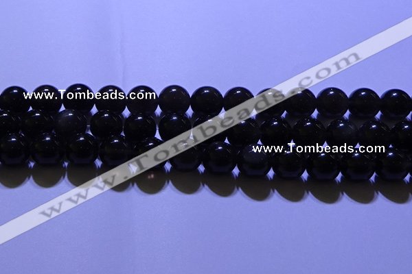 COB713 15.5 inches 10mm round ice black obsidian beads wholesale