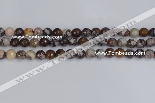 COJ363 15.5 inches 10mm faceted round outback jasper beads