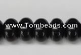 CON24 15.5 inches 10*16mm rondelle black onyx gemstone beads