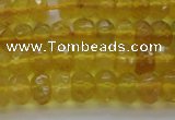 COP1310 15.5 inches 4*6mm faceted rondelle yellow opal gemstone beads