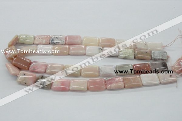 COP14 15.5 inches 15*20mm rectangle natural pink opal beads wholesale