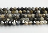 COP1612 15.5 inches 12mm faceted round moss opal beads