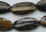 COP234 15.5 inches 15*30mm oval natural brown opal gemstone beads