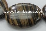 COP235 15.5 inches 30*40mm oval natural brown opal gemstone beads