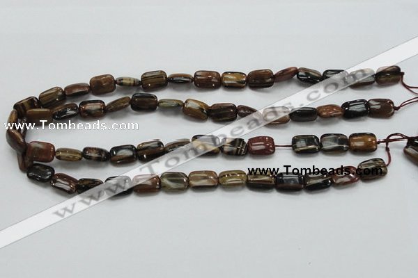 COP248 15.5 inches 10*14mm rectangle natural brown opal gemstone beads