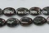 COP269 15.5 inches 10*14mm oval natural grey opal gemstone beads