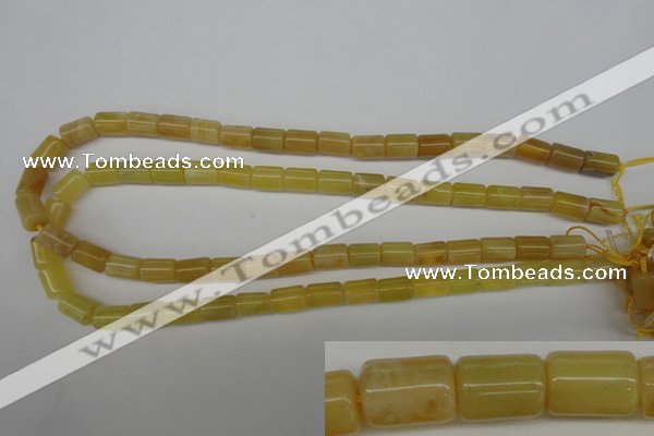 COP338 15.5 inches 8*11mm tube yellow opal gemstone beads