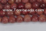 COP441 15.5 inches 4mm faceted round African blood jasper beads