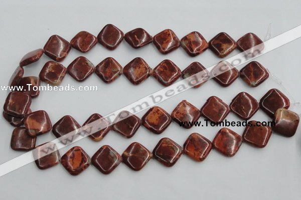 COP528 15.5 inches 18*18mm diamond red opal gemstone beads wholesale