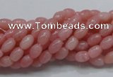 COP55 15.5 inches 5*7mm rice natural pink opal gemstone beads