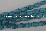 COV06 15.5 inches 6*8mm oval synthetic turquoise beads wholesale