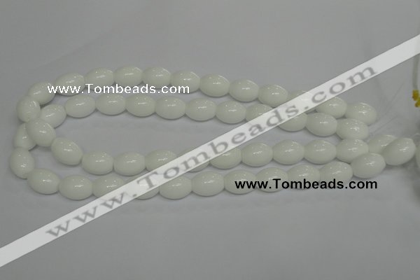 CPB18 15.5 inches 12*16mm rice white porcelain beads wholesale