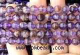 CPC717 15 inches 8mm round natural purple phantom quartz beads
