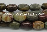 CPJ02 15.5 inches 10*14mm rice picasso jasper beads wholesale