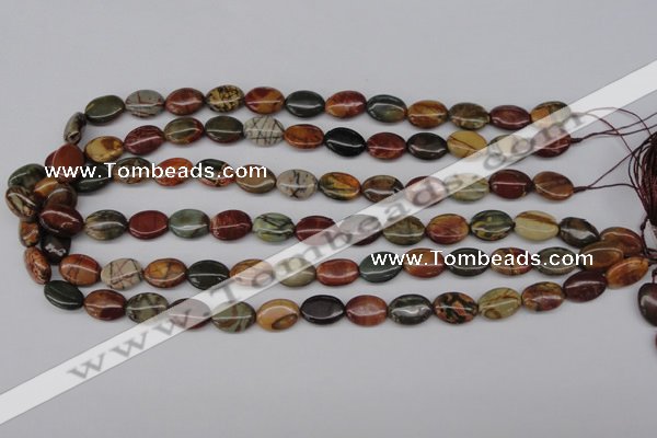 CPJ401 15 inches 10*14mm oval picasso jasper gemstone beads