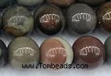 CPJ732 15 inches 8mm round American picture jasper beads, 2mm hole
