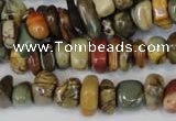 CPJ94 15.5 inches 5*11mm nuggets picasso jasper gemstone beads