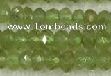 CPO118 15.5 inches 2*4mm faceted rondelle peridot gemstone beads