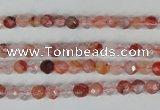 CPQ21 15.5 inches 4mm faceted round natural pink quartz beads